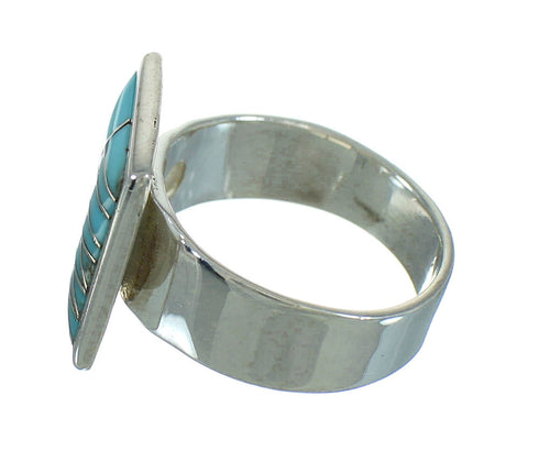 Turquoise Southwest Sterling Silver Ring Size 4-1/2 QX85244